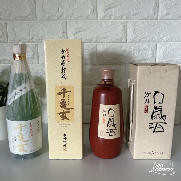 未開封 かめ壺貯蔵 麦焼酎 千亀女 720ml 韓国 百歳酒 700ml