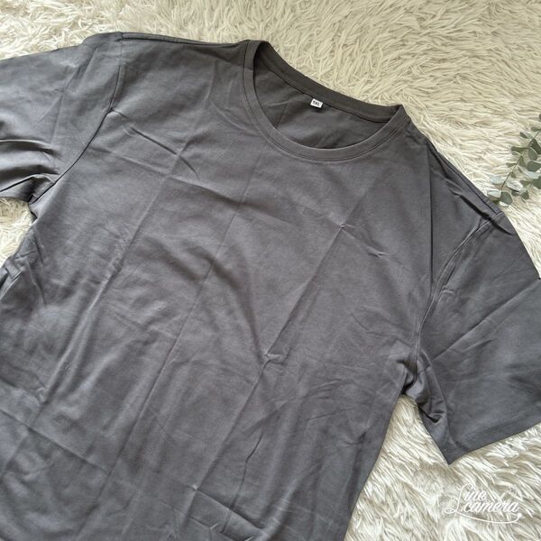 新品 メンズ 無地 Tシャツ ビッグサイズ 5XL グレー コットン