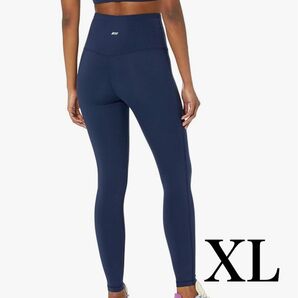 レギンス ロング丈 ハイライズ 着圧 アクティブ レディース XL ネイビー スポーツ ヨガ ウォーキング ダイエット