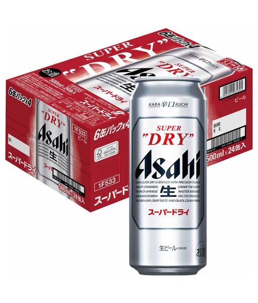 アサヒスーパードライ 500ml×24缶