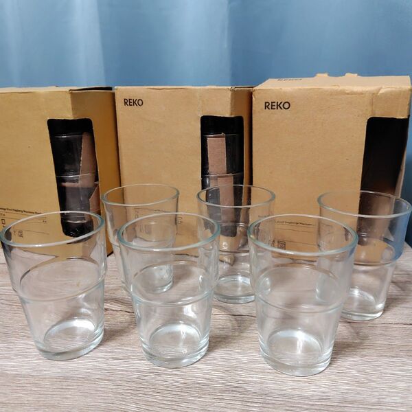 【18個セット】新品 未使用 IKEA グラス コップ カップ 6個×3箱 計18個セット イケア