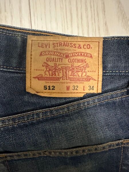 Levi's 512 デニムパンツ W32 L34 インディゴブルー
