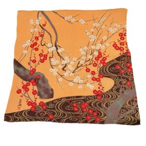 風呂敷 ミニ風呂敷 梅の花 布 和風 インテリア ハンドメイド シルク100% 絹