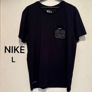 NIKE Tシャツ ドライフィット 黒 02 メンズ スポーツウェア バックプリント L