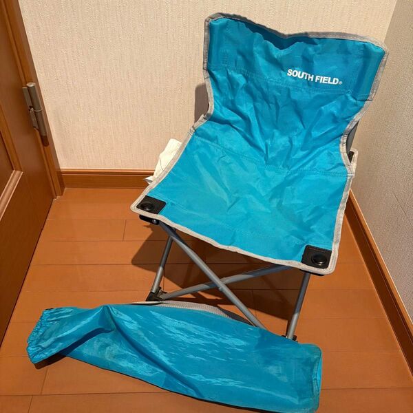 折りたたみチェア ブルー アウトドア キャンプ スポーツ観戦 ビーチ
