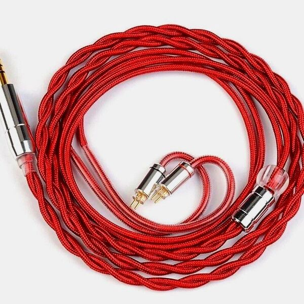 新品 NICEHCK RedAg 4N単結晶純銀 リケーブル 純銀ケーブル【0.78 2Pin / 3.5mm】