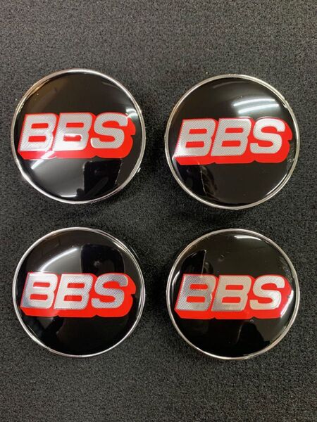 特注カラー◆60mm BBSロゴ ブラック シルバーレッド3Dロゴセンターキャップ リング付き◆ ★1台分4個1セット★