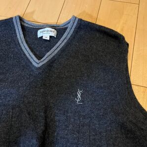 Yves Saint Laurent ニットベスト グレー M