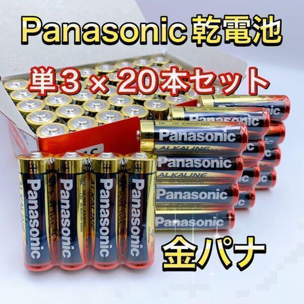 Panasonic アルカリ単3乾電池 20本セット