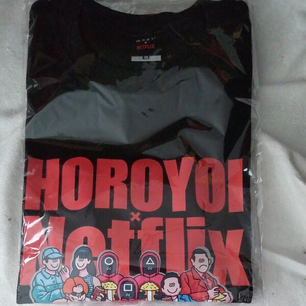 懸賞当選品■ほろよい×Netflix コラボ BIG Tシャツ Mサイズ 黒/未開封品