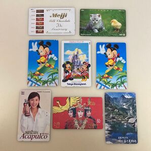 テレホンカード使用途中 8枚セット