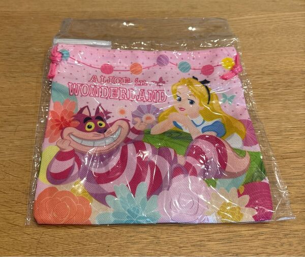 新品未使用 ガチャ ディズニー アリスインワンダーランド カラフル巾着袋