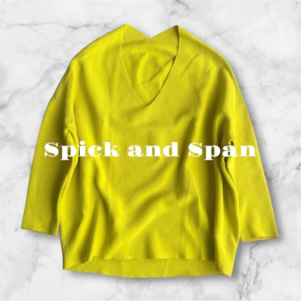 Spick and Span ニット セーター Vネック スピックアンドスパン イエロー