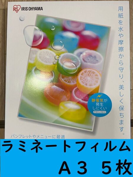 アイリスオーヤマ ラミネートフィルム 100μm A3 サイズ 5枚