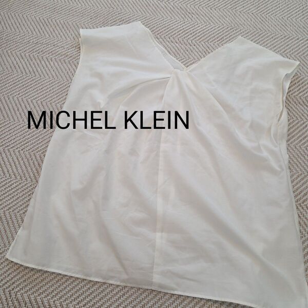 MICHEL KLEIN ノースリーブ シャツ ブラウス Mサイズ 38