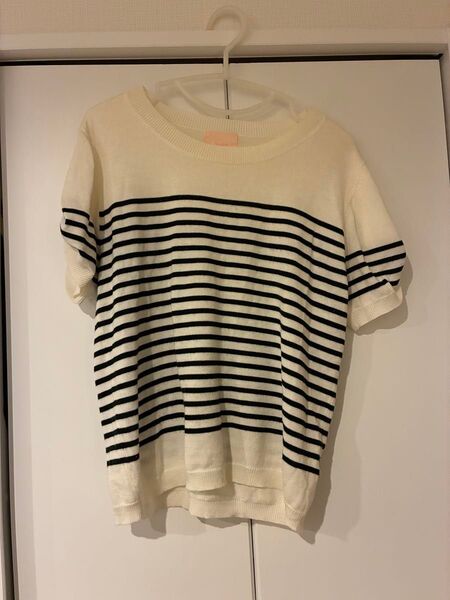 半袖 カットソー トップス サマーニット Tシャツ ボーダー 春夏