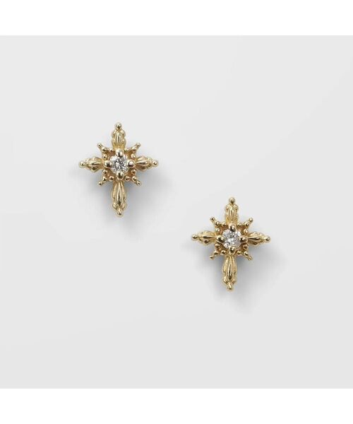 ノジェス★K10ダイヤモンドピアス★ロザリオ