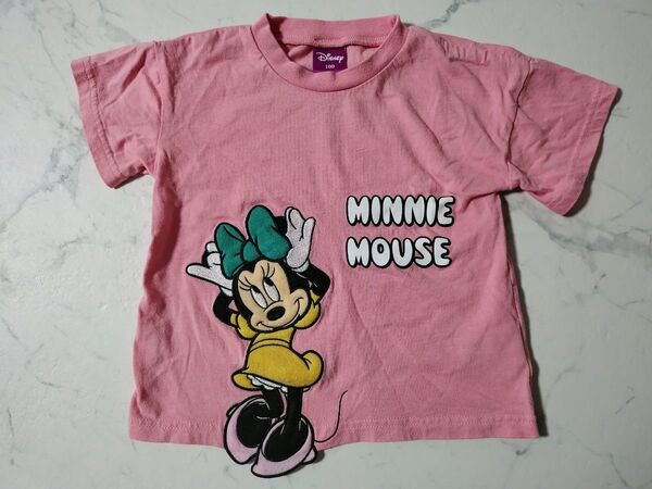 しまむら ミニーマウス 半袖Tシャツ 100cm ピンク ディズニー