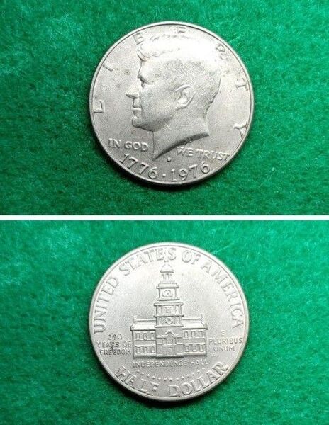 アメリカ合衆国 独立宣言200周年記念 ハーフドル硬貨 1976年 H22