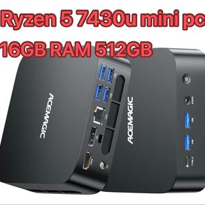 ミニpc AMD Ryzen 5 7430u mini pc 高速WiFi6