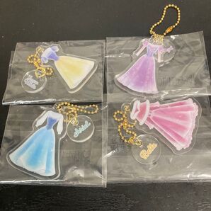 ディズニープリンセス 一番くじ アクリルキーホルダー 4個セット