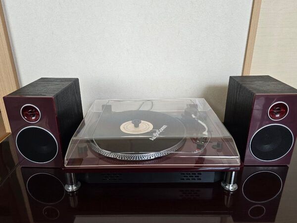 AudioCommレコードプレーヤーシステム 外付けスピーカー付