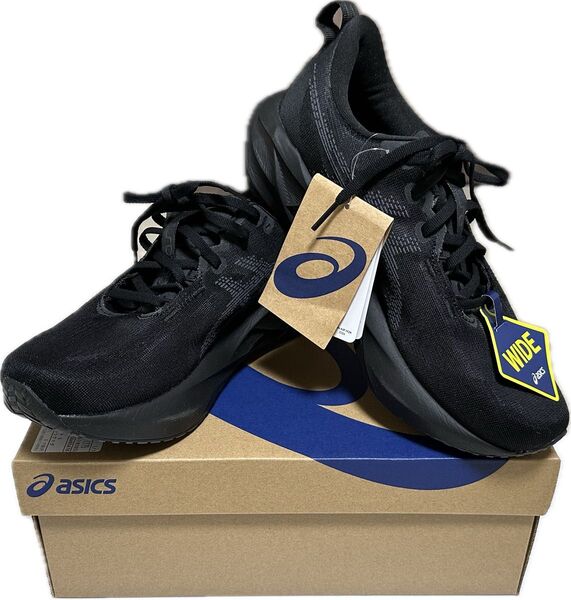 ASICS アシックス ノヴァブラスト5 NOVABLAST 5 WIDE 25.5cm ランニング シューズ ブラック