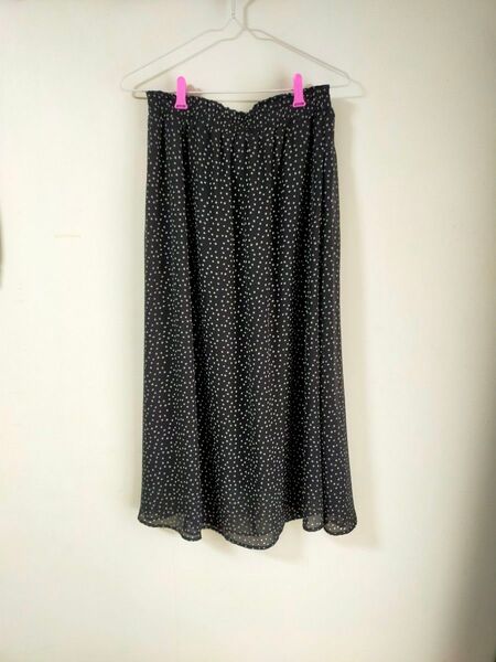 しまむら MUMU&Co. ドット柄 ロングスカート