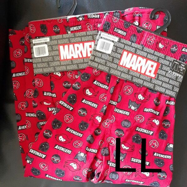 アベンジャーズ MARVEL ステテコ メンズ LLサイズ 2枚セット 前開き 七分丈 14