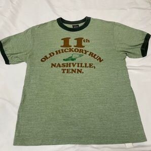 【40】THE REAL McCOY’S 染み込みプリントリンガーTシャツ