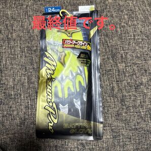 ミズノプロ バッティンググローブ パワーアークライン 24cm 限定モデル 未使用