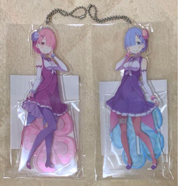 【新品・未開封】Re:ゼロから始める異世界生活 リゼロ 誕生日生活 アクリルスタンド キーホルダー 大塚真一郎 ラム レム