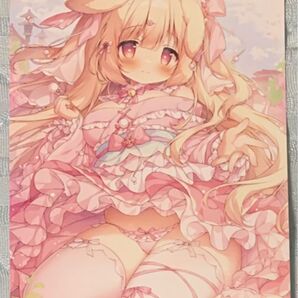 ①【新品】GOGO メロンブックス GW 大感謝 キャンペーン 特典 桃豆こまもち イラストカード 同人