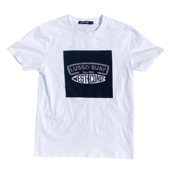 西海岸系 LUSSO SURF スクエアプリントTシャツ Mサイズ ロンハーマン 送料込み
