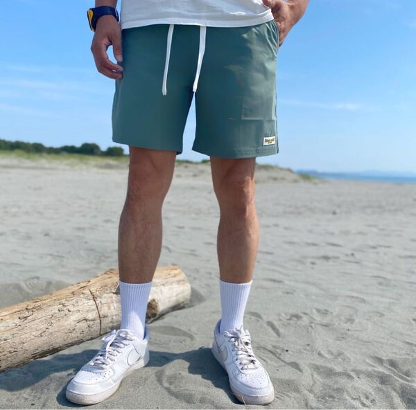 サーフィンにも デートにも使える LUSSO SURF 水陸両用ハーフパンツ カーキ Mサイズ 送料込み