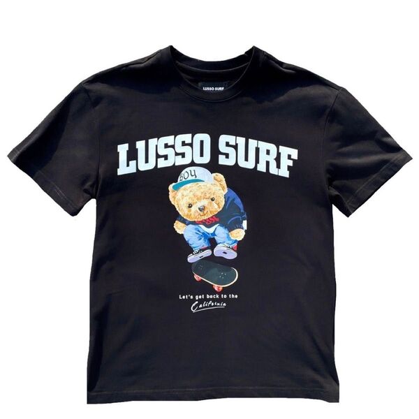 Instagramで人気 LUSSO SURF スケボーベアーTシャツ ブラック Mサイズ ロンハーマン