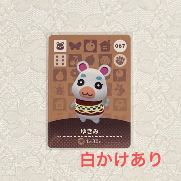 ゆきみ 白かけあり amiibo カード 第1弾 どうぶつの森 アミーボカード
