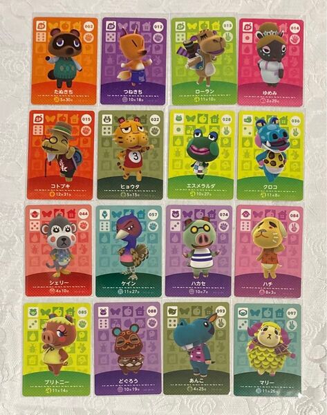amiiboカード 16枚 まとめ売り どうぶつの森 アミーボカード 第1弾