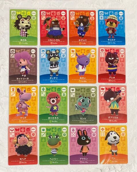 amiiboカード 16枚 まとめ売り どうぶつの森 アミーボカード 第1弾