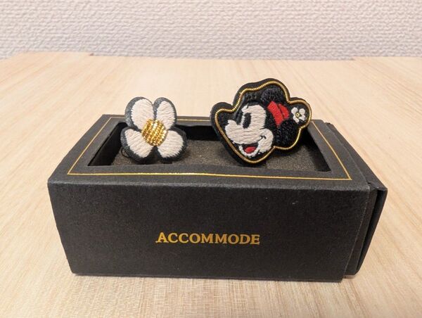 ACCOMMODE ミニーマウス フラワーモチーフ ピアス ディズニー アコモデ