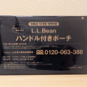 InRed 12月号付録 L.L.Bean ハンドル付きポーチ
