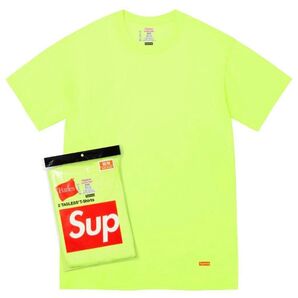Supreme Hanes パックTee 2枚 ライムグリーン 廃盤カラー 新品