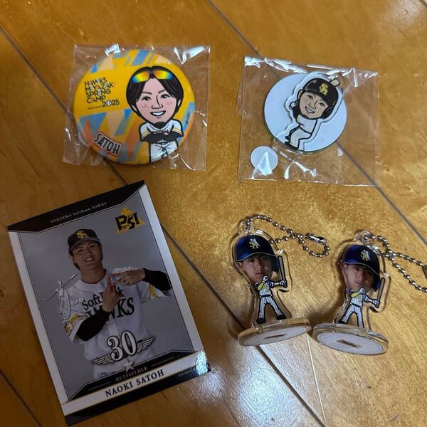 ソフトバンクホークス☆佐藤直樹☆若鷹ガチャ☆バッジ☆アクスタ☆柳田悠岐☆山川穂高☆近藤健介☆柳町達☆周東佑京☆中村晃☆今宮健太