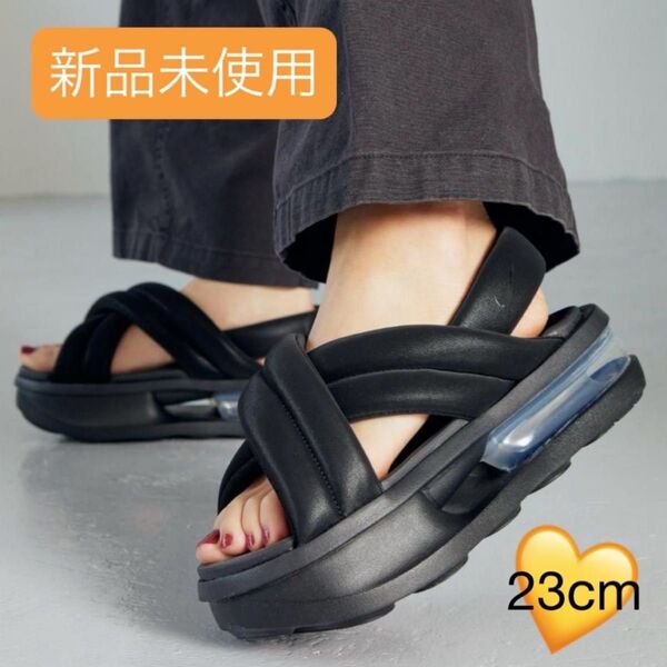 ナイキ NIKE エアマックス アイラ ブラック 23cm スポサン サンダル 厚底 ハイヒール