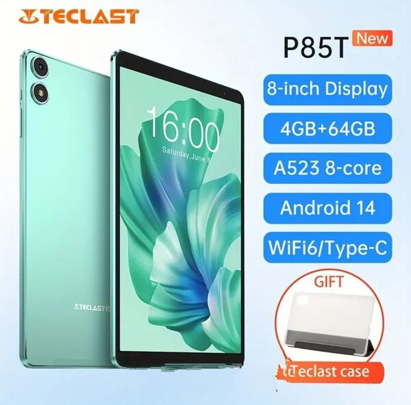 TECLAST P85T Android14 8インチタブレット 純正ケーススタンド付き 新品未開封 アンドロイド テックラスト