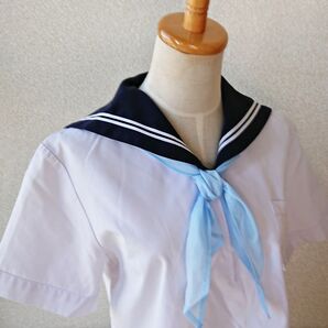 セーラー服のスカーフ 水色/スクールスカーフ 三角タイ セーラー服 制服 セーラーカラー 三角スカーフ セーラータイ 女子制服