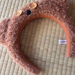 くまさんカチューシャ ヘアバンド ブラウン もこもこ