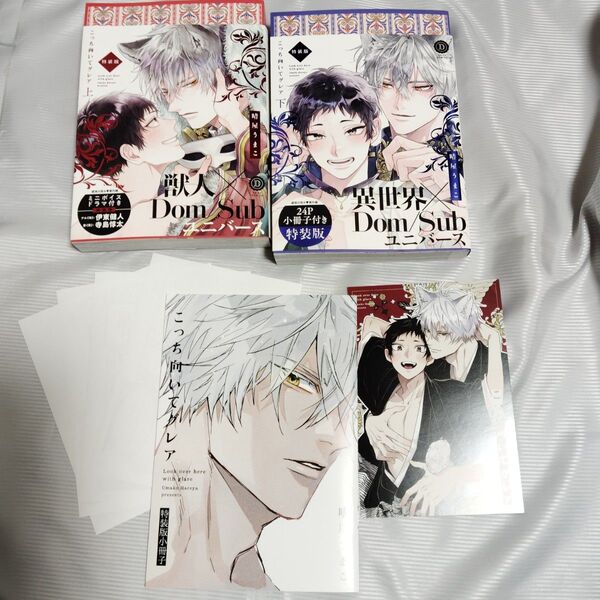 こっち向いてグレア 上&下 特装版 特典ペーパー4点