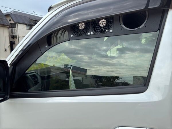 ハイエース200 換気用パネル排気ダクトECOFLOW WAVE2用 冬車中泊石油ストーブ換気 WAVE3