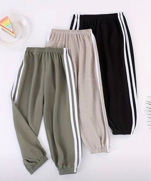 新品★140㎝夏用ジョガーパンツ黒★ブラック